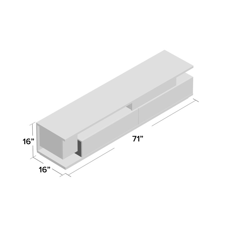 Abhaki Unfinished TV Stand for TVs up to 78"