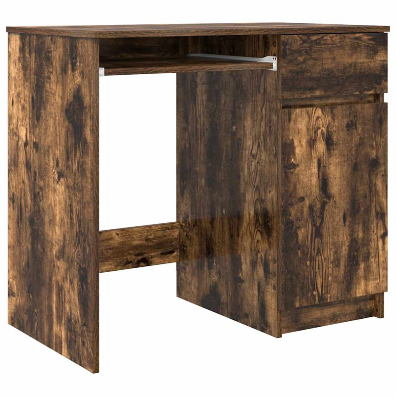 Desk Sonoma 86X49x76 Cm Engineered Wood, Smoked Oak