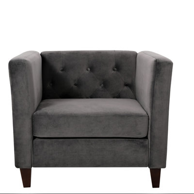 Modern Button Tufted Velvet Accent Chair