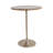 Modern Glam Metal And Marble Accent Table With Sleek Round Top And Textured Pedestal Base-1597082207