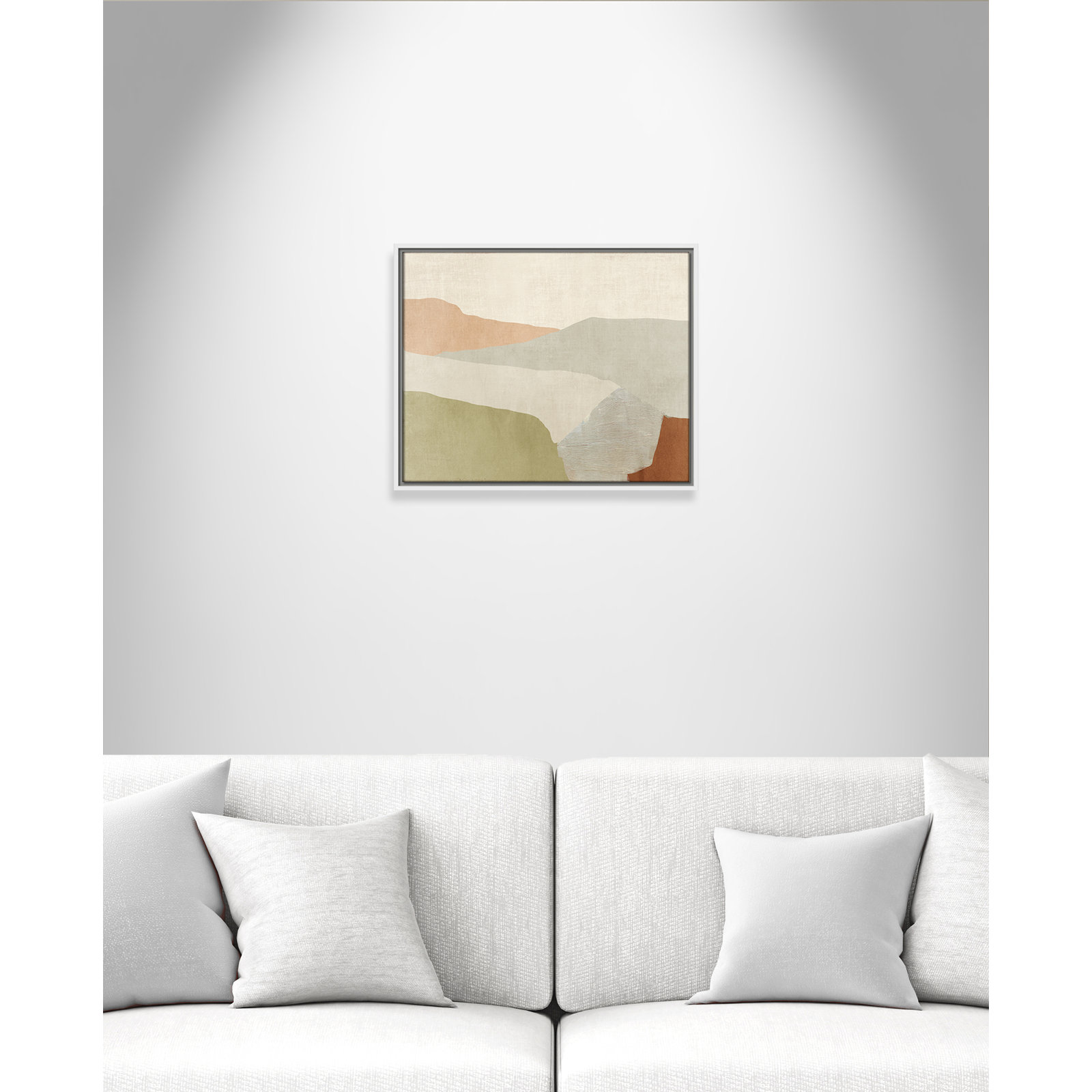 Elspeth "Pastel Views" Painting, 17.5" H x 21.5" W, White