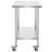Stainless Steel Work Table 24 x 36 x 38 Inch, Featuring 4 Wheels, 3 Adjustable Height Levels, Heavy-Duty Food Prep Worktable for Commercial Kitchen Restaurant, Silver