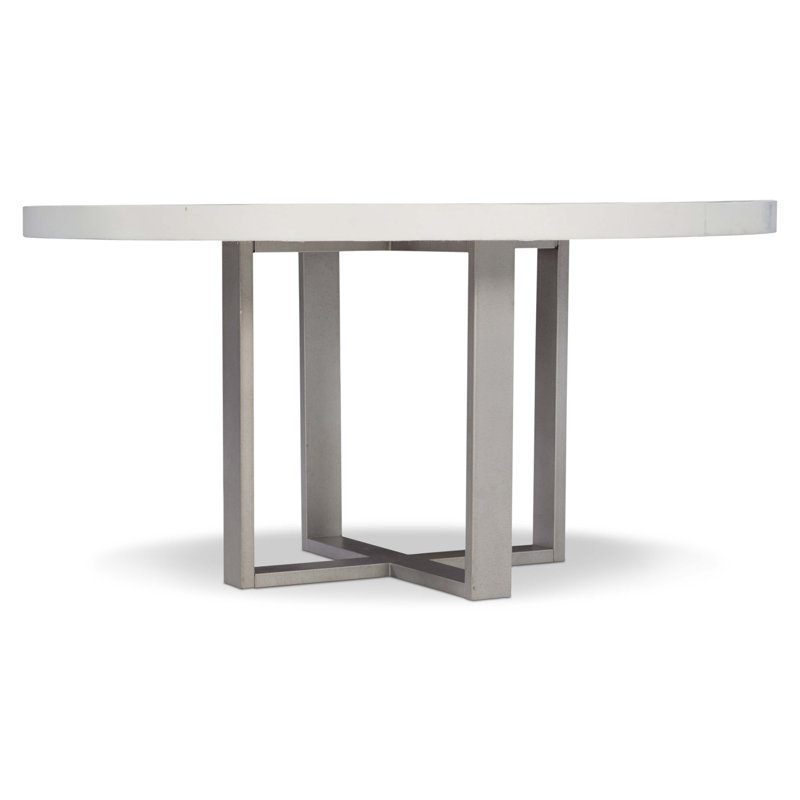 Merrion 54" Transitional Gray and White Round Dining Table