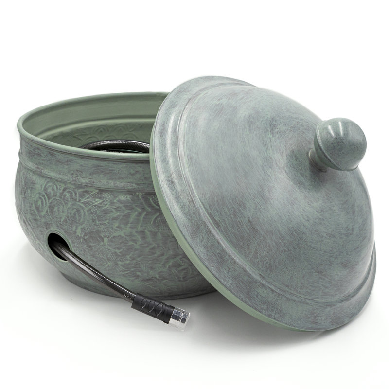 Key West Blue Verde Steel Hose Pot with Lid