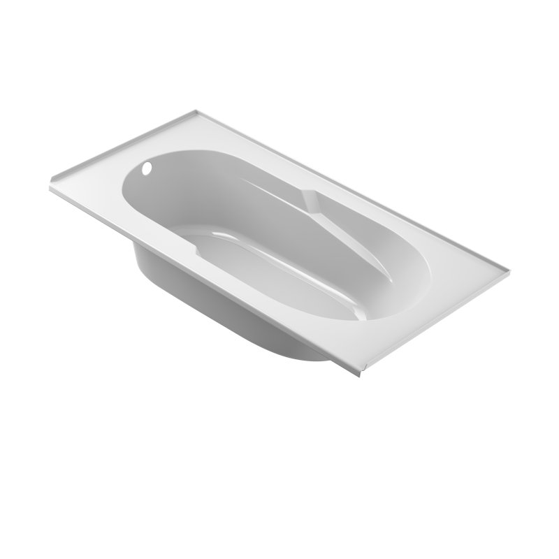 Signature® 72" x 36" Alcove/Tile in Soaking Bathtub, White, Left