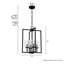Luminaire suspendu géométrique à 4 lumières Kerrison-74777658
