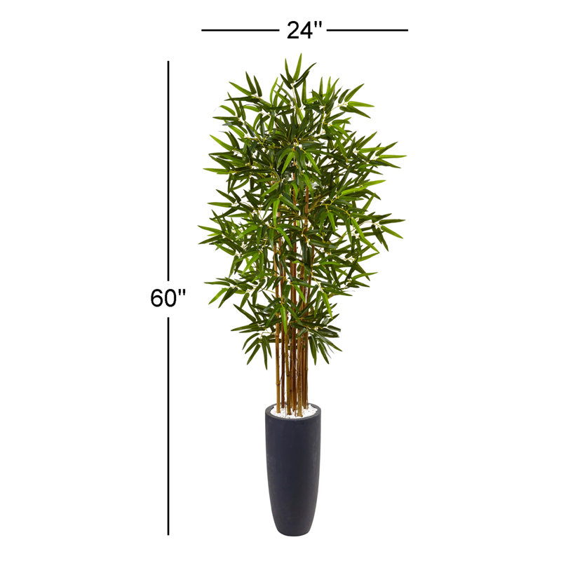 Bambou artificiel 60 po en pot