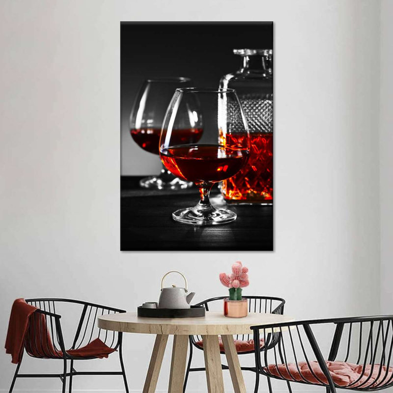 Cognac Drinks, reproduction sur toile, H 48 po x l 32 po x P 1,25 po
