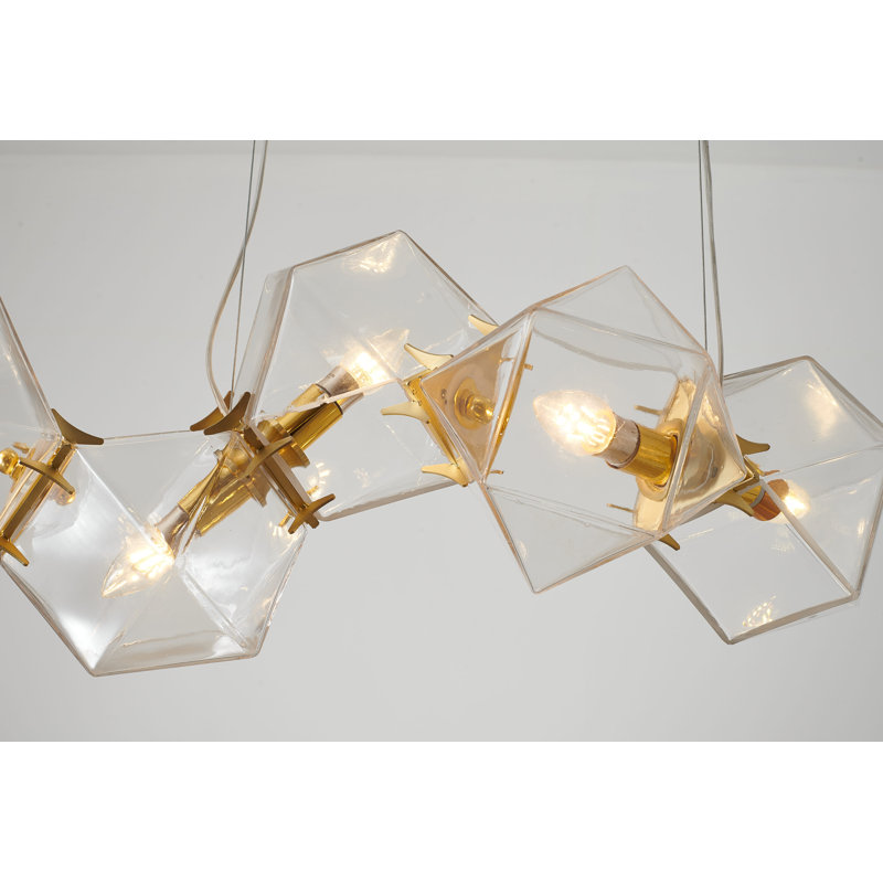 Luminaire suspendu géométrique 6 lumières Transitional