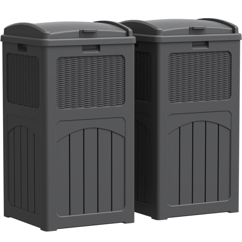Ensemble de 2 poubelles 35 gallons, Gris