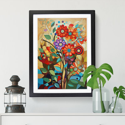 FRM-V0523-876X Flowers Constructivism Vol.5 - Single Picture Frame Print