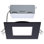 4" Black Square Shower Trim Selectable Color Temperature Dimmable Air-Tight IC Rated LED Canless Recessed Lighting Kit