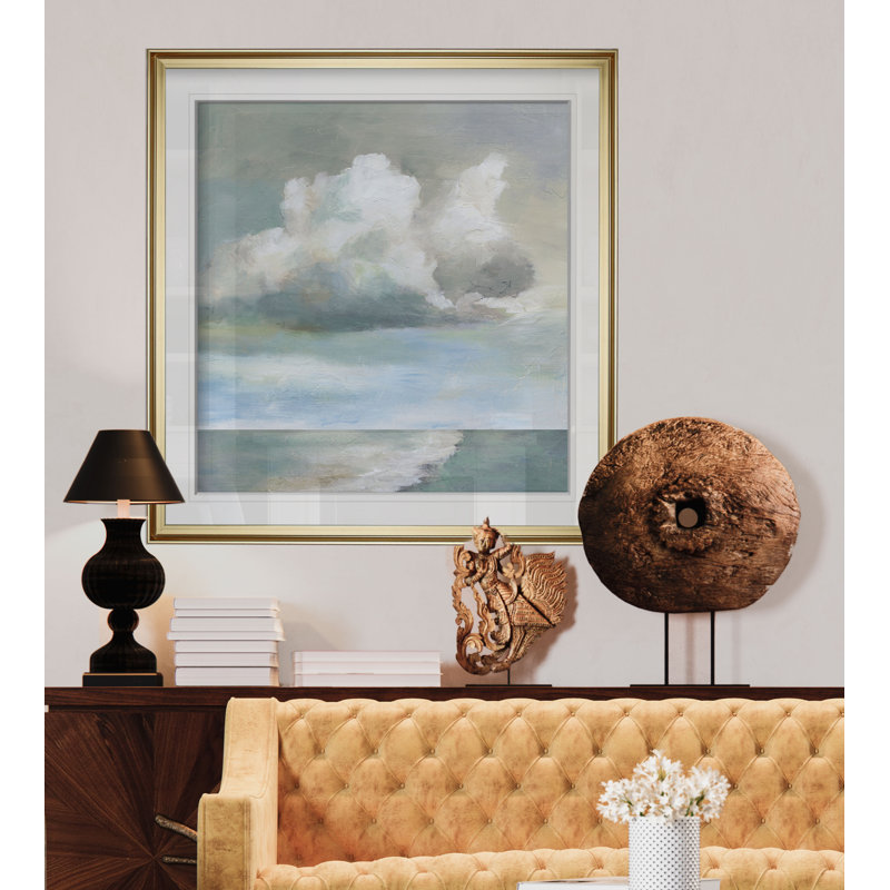 Cloudscape IX '- reproduction d'art sur papier, H 16 po x l 16 po x P 1,5 po, Cadre doré