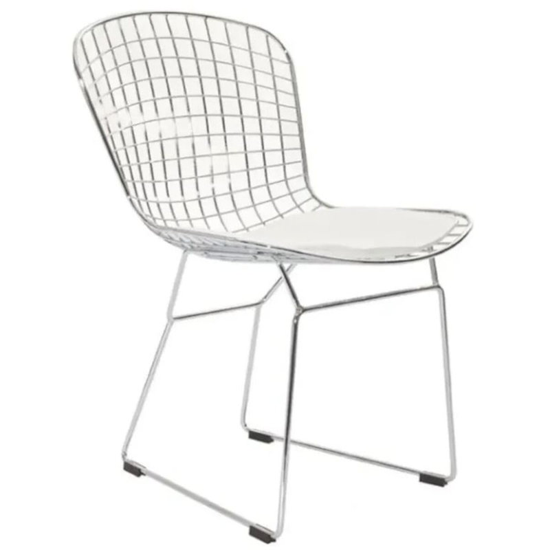 Fauteuil Aiotreb, Chrome, Blanc