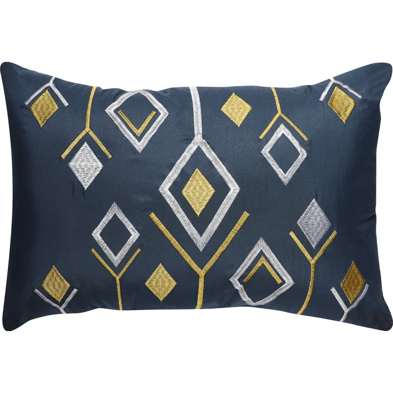 Navy Boho Geometric Microfiber Queen Comforter Set