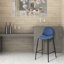 Tabouret de bar en velours Lazio avec pieds en fer-1985942149-1882502422