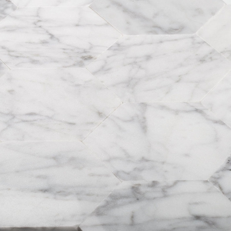 10.25" x 10.25" Marble Mosaic Wall Tile