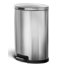 Poubelle de cuisine semi-ronde en acier inoxydable avec pédale et couvercle à fermeture en douceur 12 gallons Home Zone Living