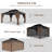 16 Ft. W x 12 Ft. D Steel Patio Gazebo-95215271