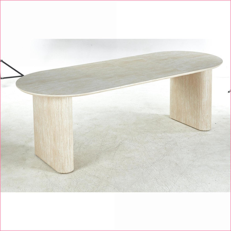 Table basse extensible en panneau de fibres à densité moyenne pour salon / salle à manger / bureau, assemblage facile et conception élégante