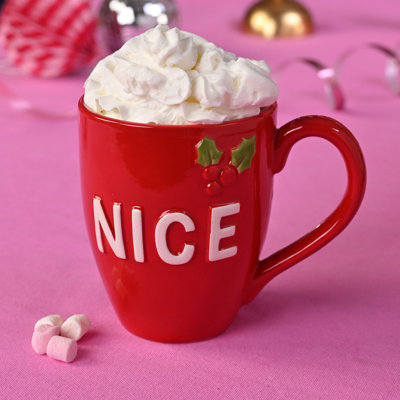 Red Ceramic Mug Nice