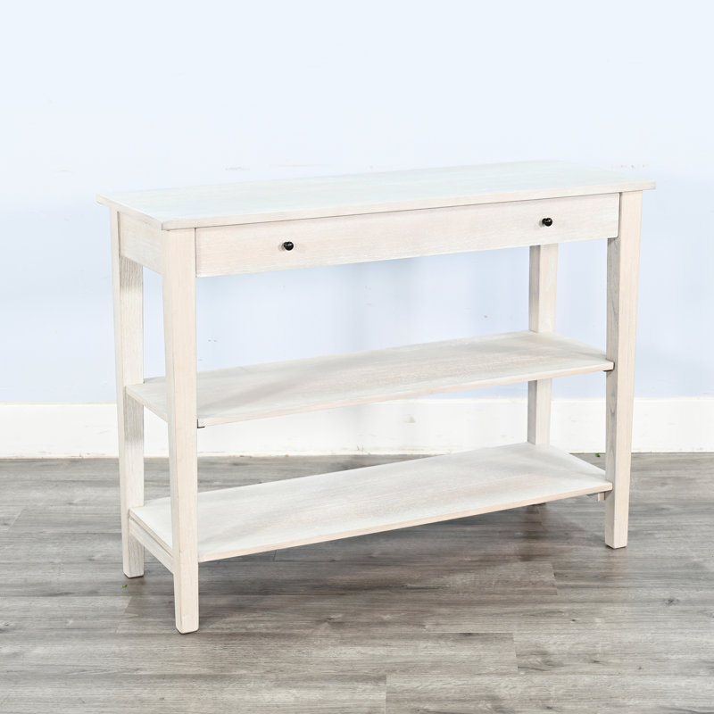 Binson 42'' Solid Wood Console Table, Gray