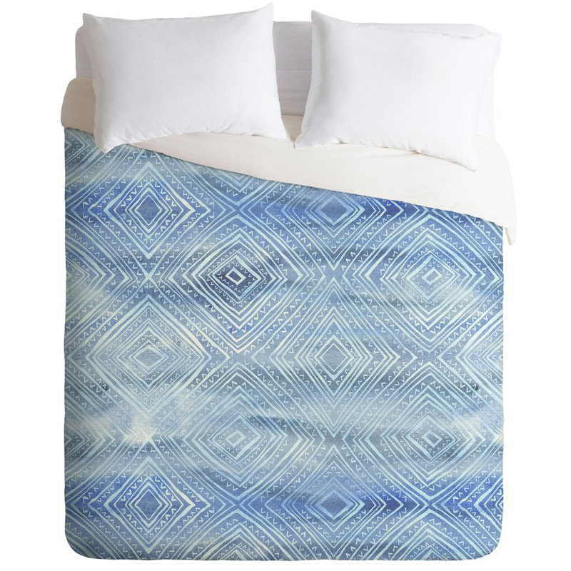 Eclectic Polyester Geometric Shapes Duvet Cover, King Duvet Cover + 2 King Shams