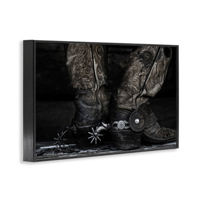 Cowboy Boots with Spurs Framed Giclee Art, design by PHBurchett