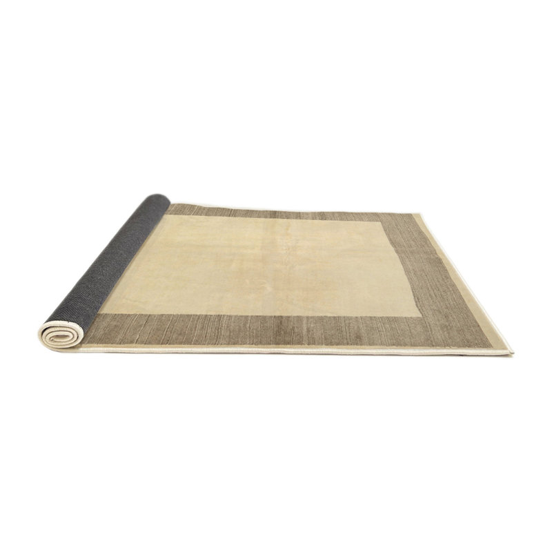 Tapis beige/gris contemporain, Rond 4 pi