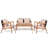 Dauch 4 - Person Patio Conversation Set with Cushions