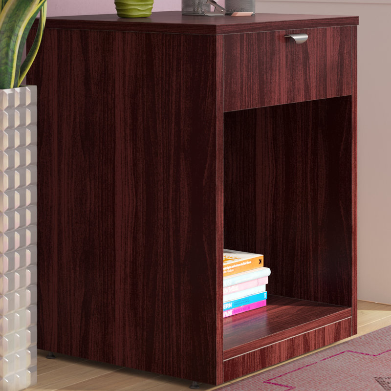 Nickyla 1-Drawer Printer Stand, Mahogany