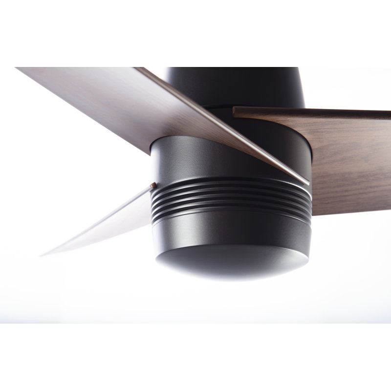 Velo Downrod Ceiling Fan, Wall/Remote Combo Controls, Mahogany, Dark Bronze