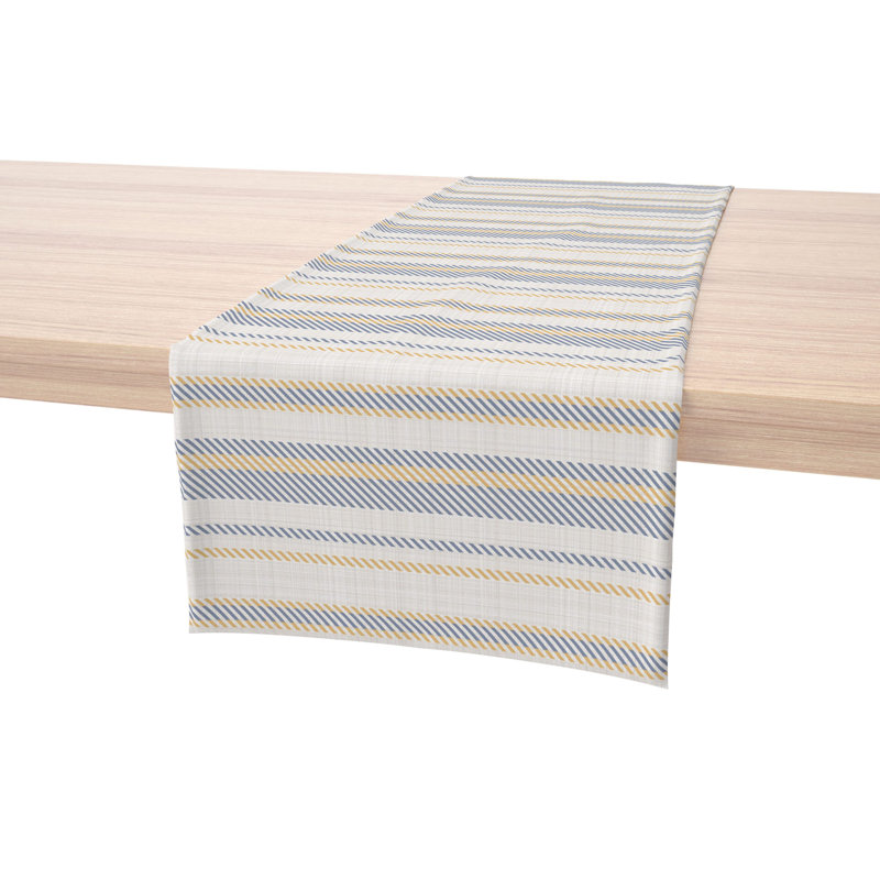 Rectangular Striped Cotton Table Runner