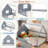 Aonghas Wood House Bed With Window, Fence And Led Design-1439667206