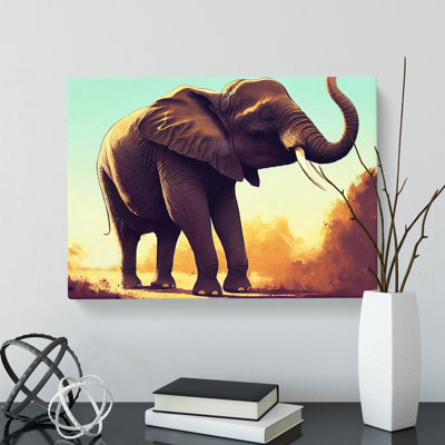 Elephant Portrait - Wrapped Canvas Print