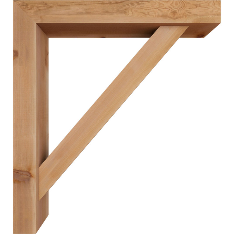 Support de bloc traditionnel avec entretoise décalée, 36 x 32, Cèdre rouge occidental de l 5 1/2 po (lisse)