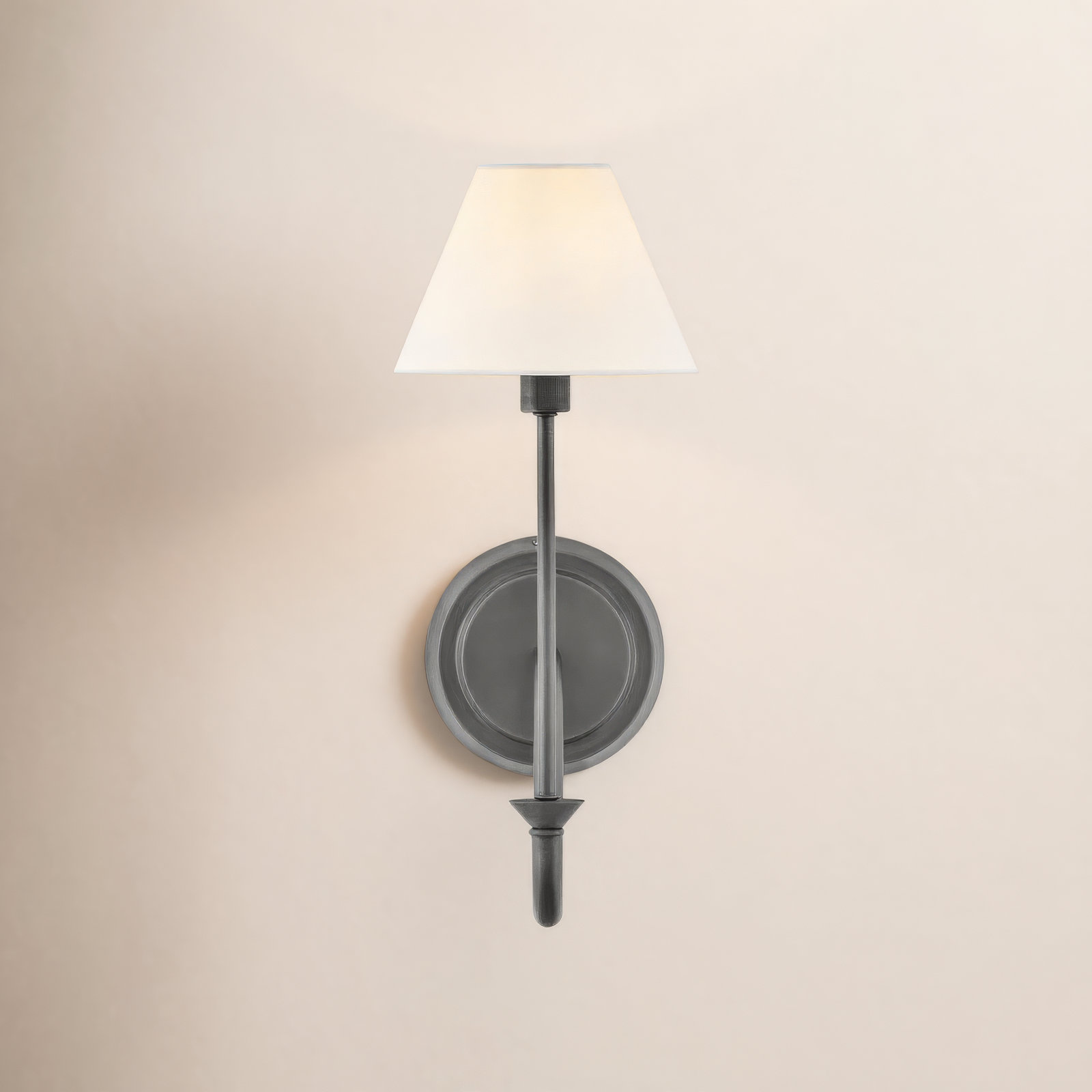 Greta Linen Wall Sconce by Hinkley, Black