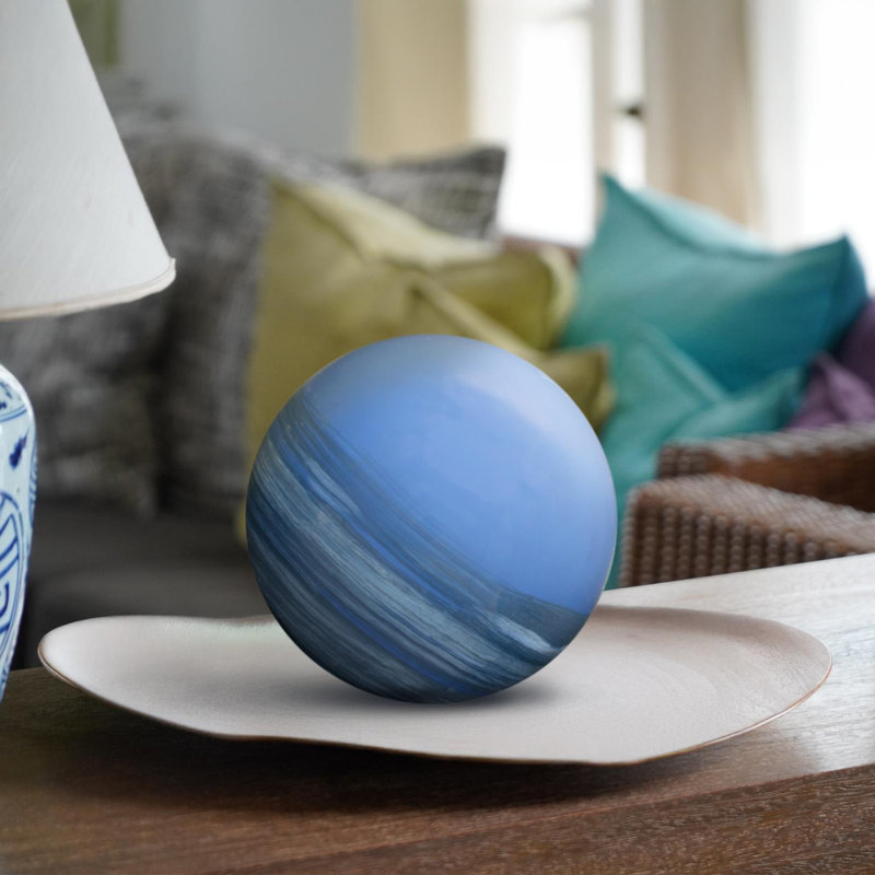 Madagascar Sapphire Decorative Metal Orbs- Large, Large