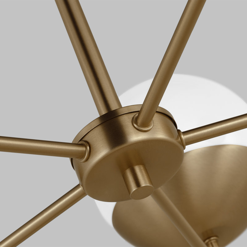 Alvin 5 - Light Chandelier, Satin Brass
