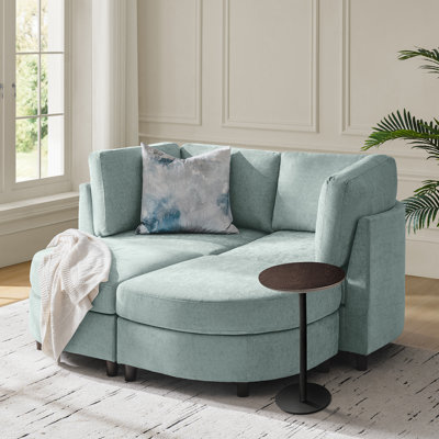 Taneiqua 145.54cm W Modern 2 Seater Chenille Sofa with Modular Design