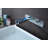 Sumerain Modern Wall Mount Bathroom Sink Faucet with LED Temperature Indicator, Adjustable Height Single Handle Vessel Faucet, Chrome