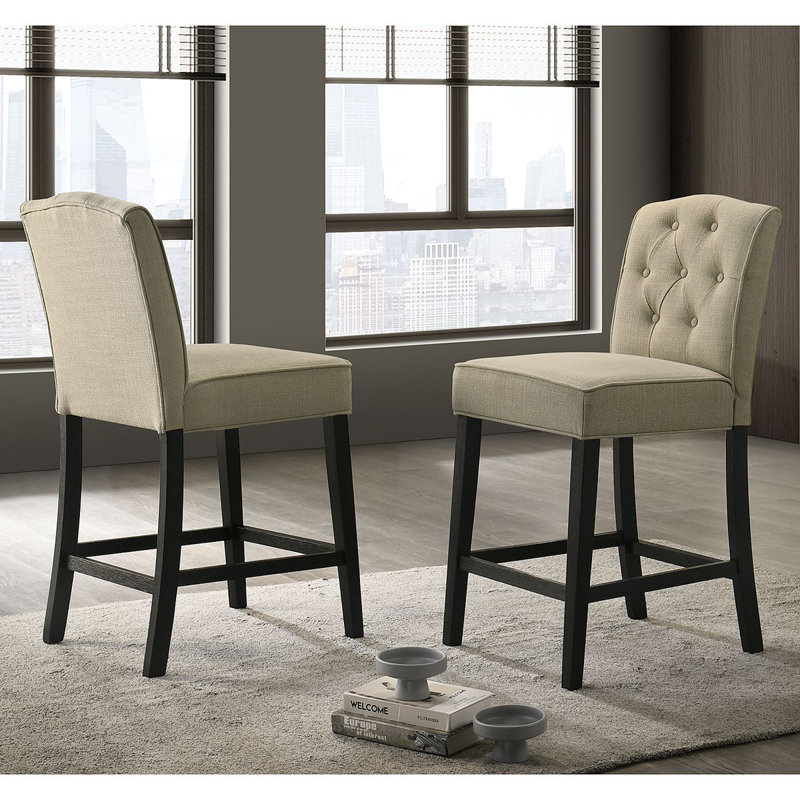 Ensemble de 2 chaises rembourrées en tissu
