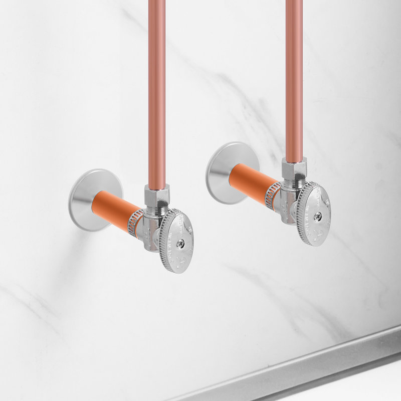 Ensemble de 10 soupapes d'arrêt à angle 1/2 "PEX x 3/8" DO