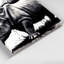 Faune, rhinocéros noir, art mural sur toile beige-669493859