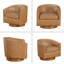 Fauteuil demi-tonneau pivotant en similicuir-88476742