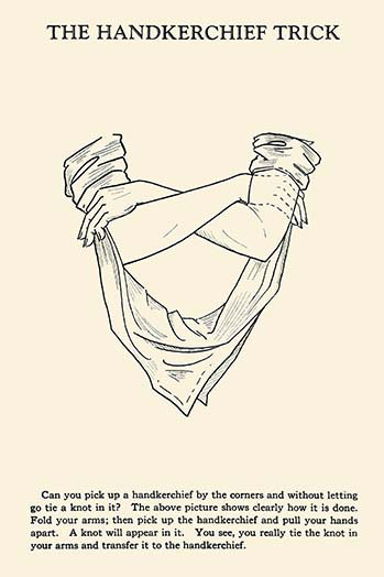 « the hankerchief astuce » par harry houdini, impression