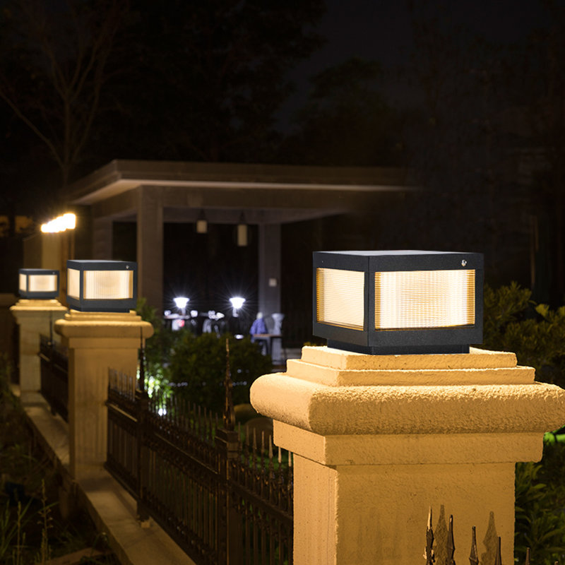 Niels Black 2 -Light 7.9" H Solar Powered Integrated Outdoor Pier Mount Light