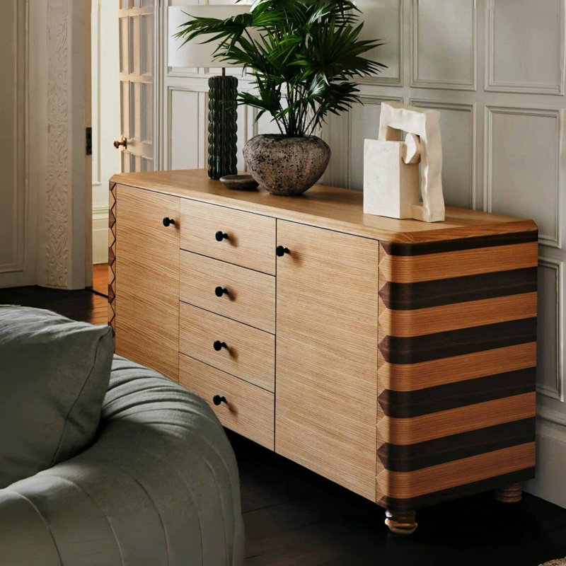 Modern minimalist storage cabinet, H 31,5 po x l 70,86 po x P 17,72 po