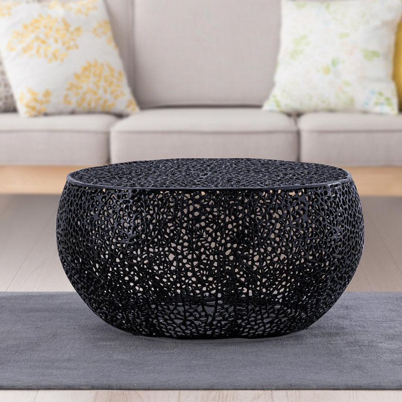 Table basse ronde, Noir