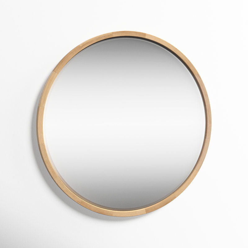 Glover Solid Wood Mirror, 30" x 30", Natural